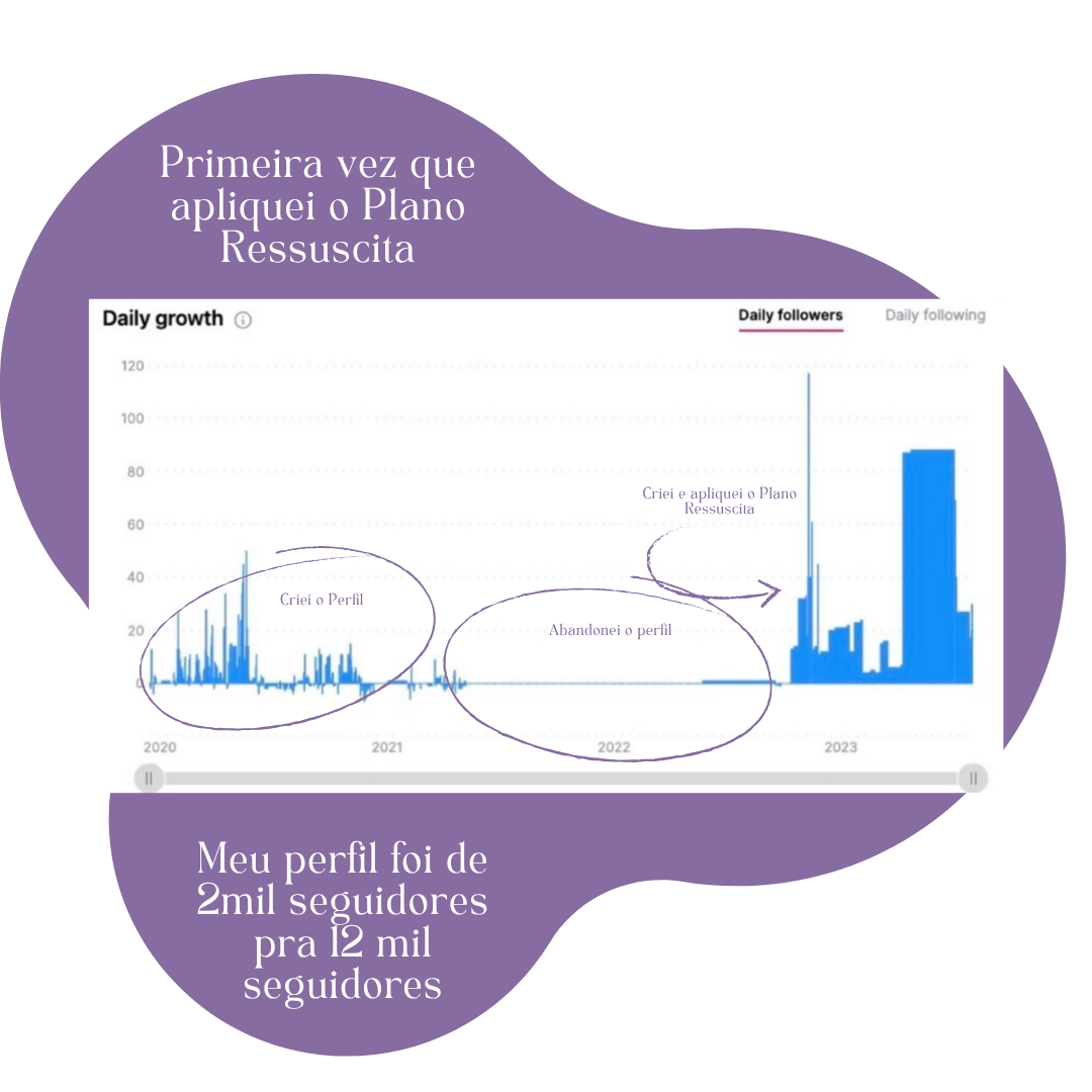 Gráfico de crescimento do Instagram - de 2 mil para 12 mil seguidores